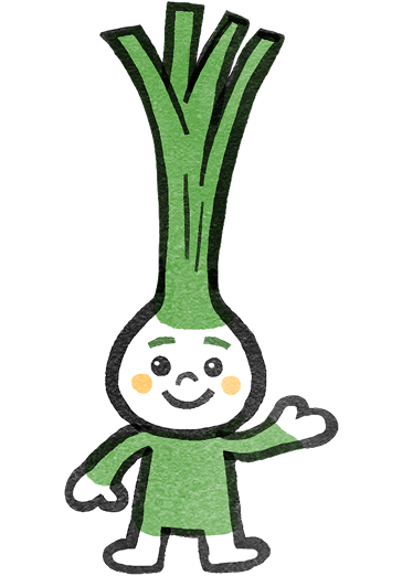 くじょんのイラスト 九条ネギがモチーフ